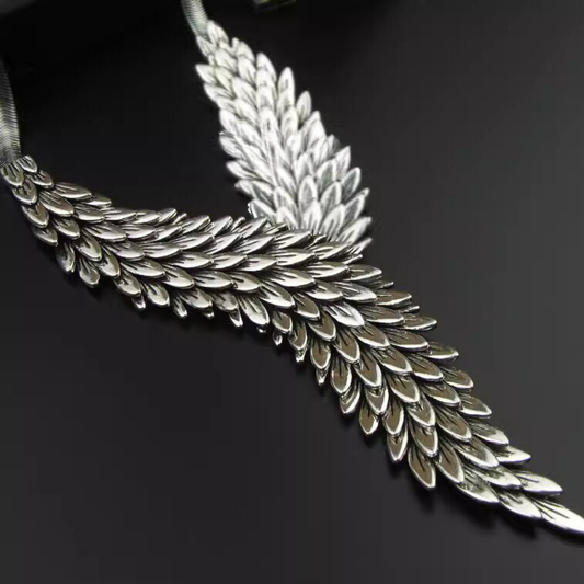 Silver Personalized Feather Necklace