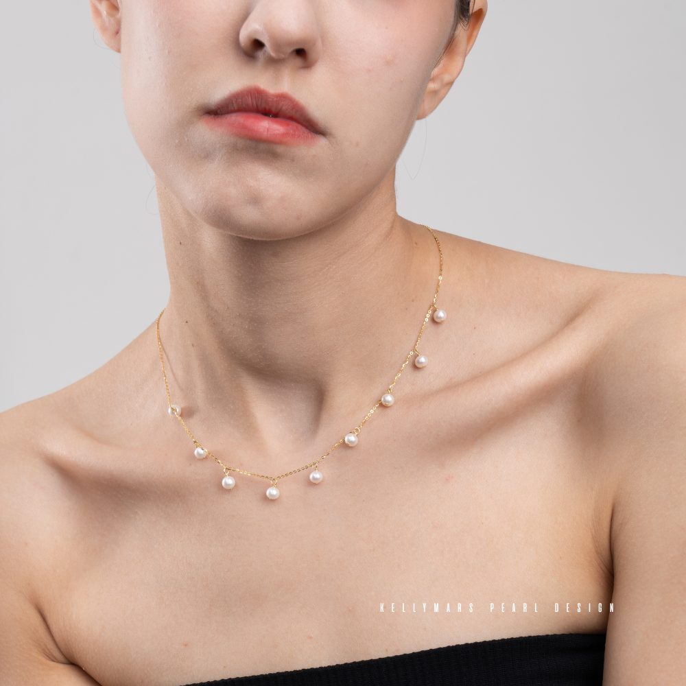 Élan – 4–4.5mm Natural Freshwater Pearl Necklace in 18K Gold Plated