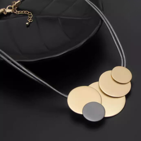 Gold Circle Art Necklace