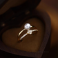 Vela – 5–5.5mm Natural Pearl Adjustable Open Ring in 18K Gold Plated
