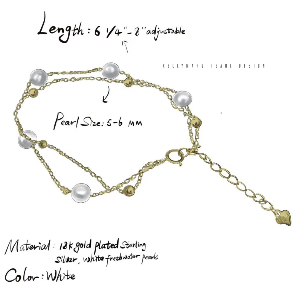 Liora – 5–5.5mm Natural Freshwater Pearl Double Layer Bracelet
