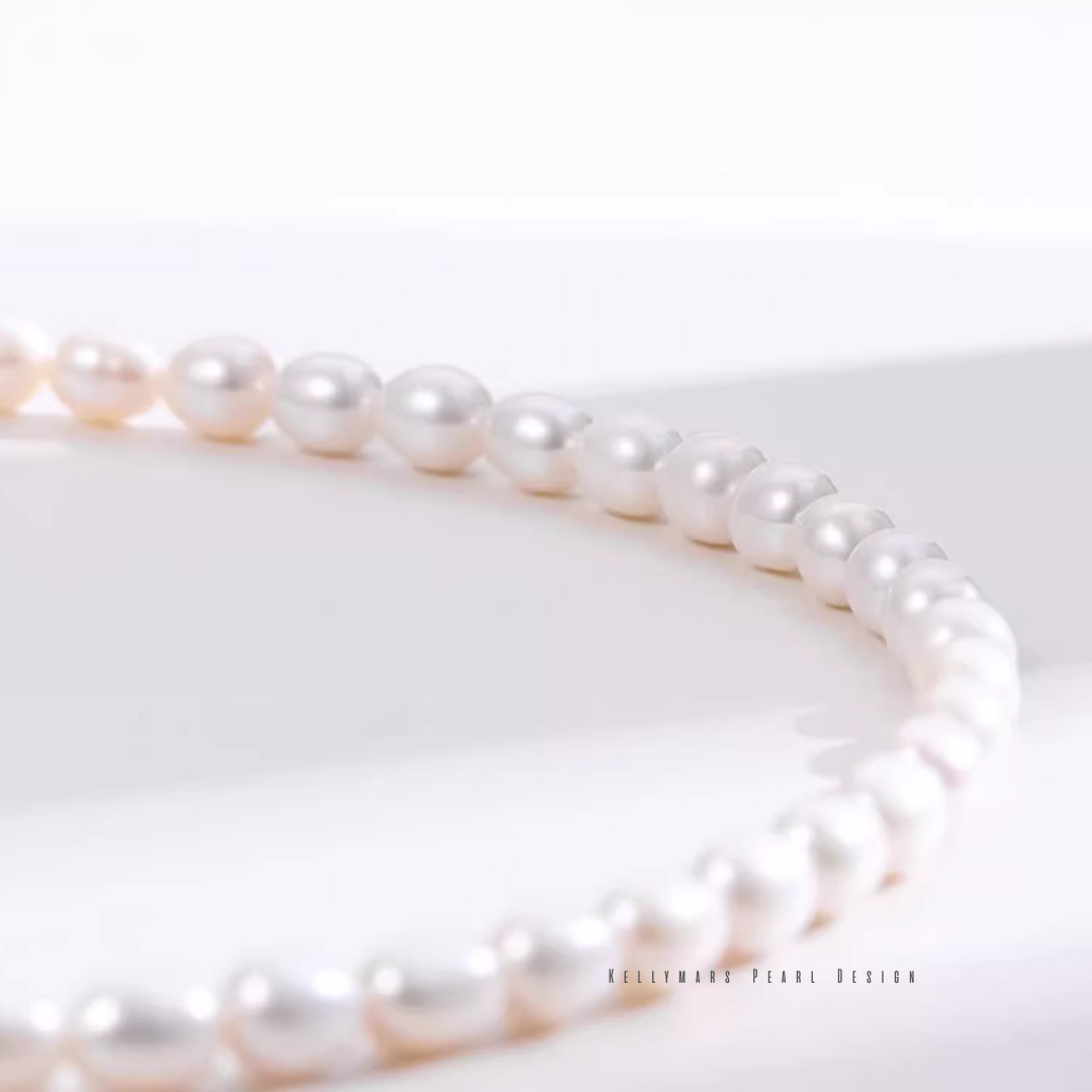 Nerina – 6–6.5mm 18K Gold Plated Minimalist Rice Pearl Necklace