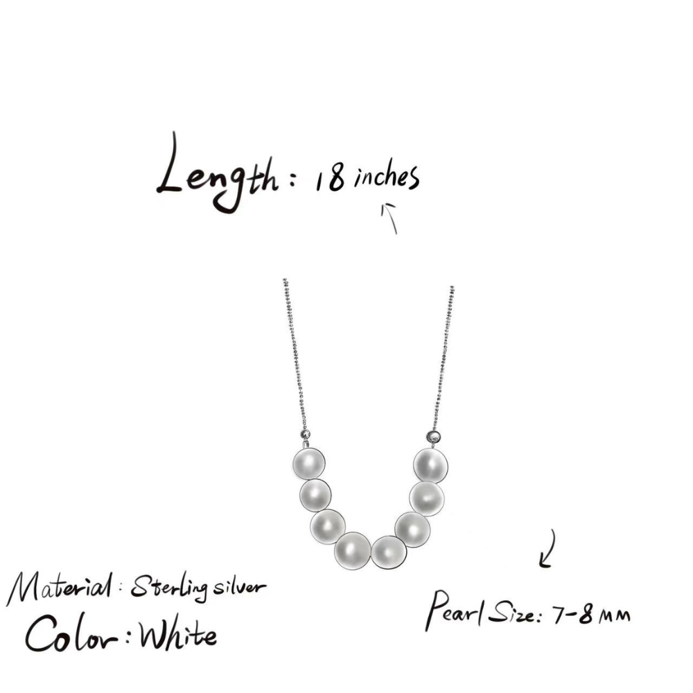 Natural Dainty Aurora Pearl Necklace AAA Quality