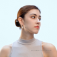 8mm-8.5mm Natural Freshwater Pearl Hoop Earrings in 925 Sterling Silver – AAA Quality Minimalist Design