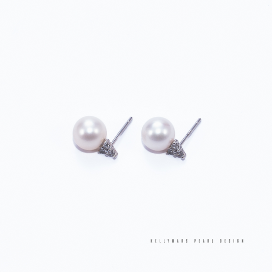 6mm-6.5mm Natural Freshwater Pearl Stud Earrings in 925 Sterling Silver – AAA Quality Minimalist Design