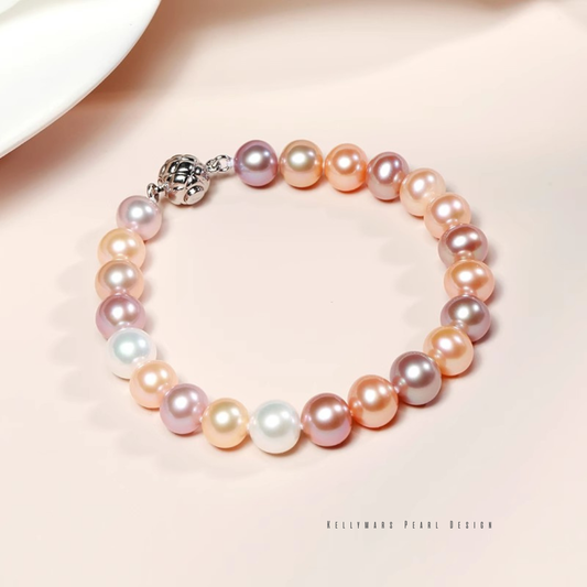Prism – 7–7.5mm Natural Freshwater Multicolor Pearl Bracelet