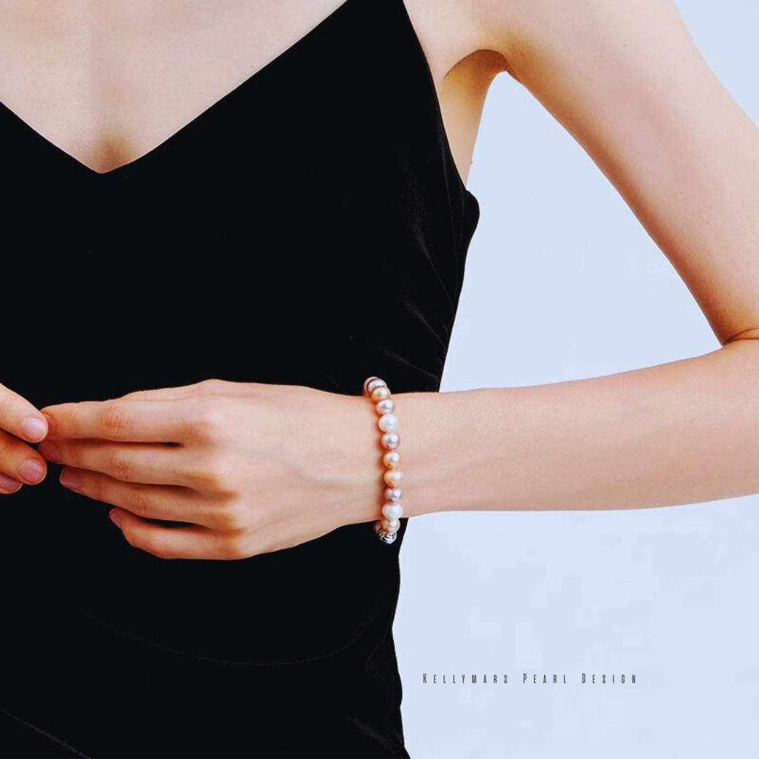Prism – 7–7.5mm Natural Freshwater Multicolor Pearl Bracelet