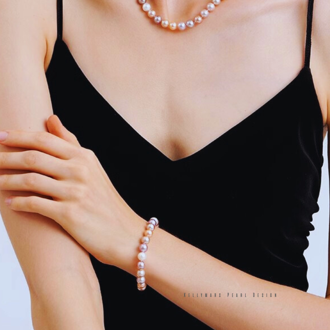 Prism – 7–7.5mm Natural Freshwater Multicolor Pearl Bracelet