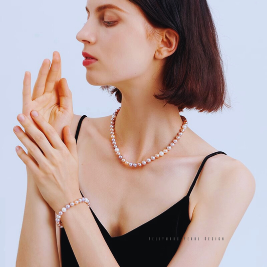 Prism – 7–7.5mm Natural Freshwater Multicolor Pearl Bracelet
