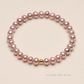 Viola – 6–6.5mm Natural Freshwater Purple Pearl Bracelet in Sterling Silver