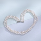 Triple-layer Aurora Rice Pearl Necklace AAA Quality