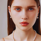 7mm-7.5mm 18K Solid Gold Janpanese Akoya Seawater Finest Pearl Earrings - AAA Quality