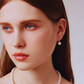 7mm-7.5mm 18K Solid Gold Janpanese Akoya Seawater Finest Pearl Earrings - AAA Quality