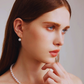 7mm-7.5mm 18K Solid Gold Janpanese Akoya Seawater Finest Pearl Earrings - AAA Quality