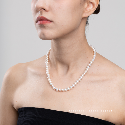 Elowen – 7–7.5mm Natural Freshwater Pearl Necklace