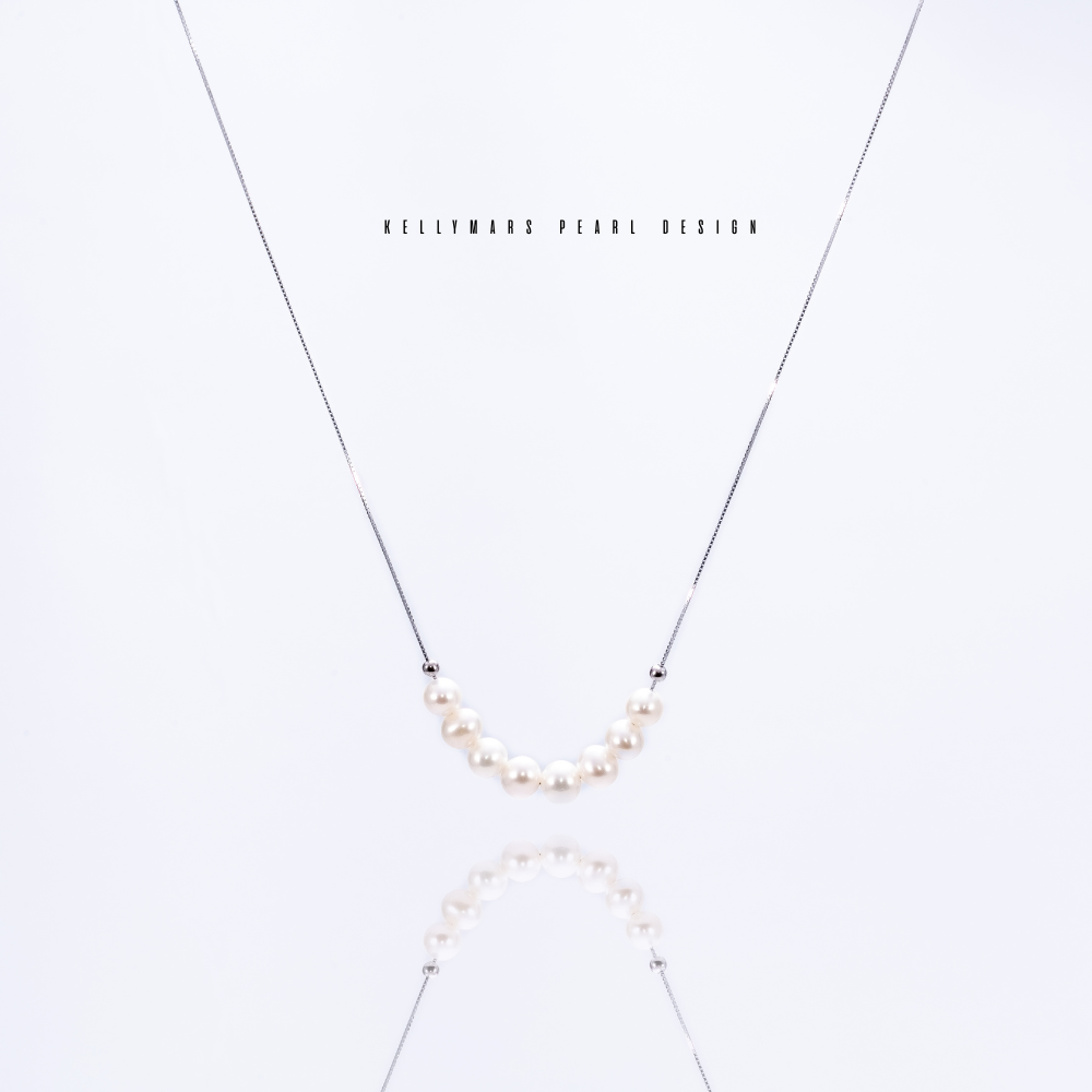 Seren – 7–7.5mm Natural Freshwater Pearl Necklace with Smile Design