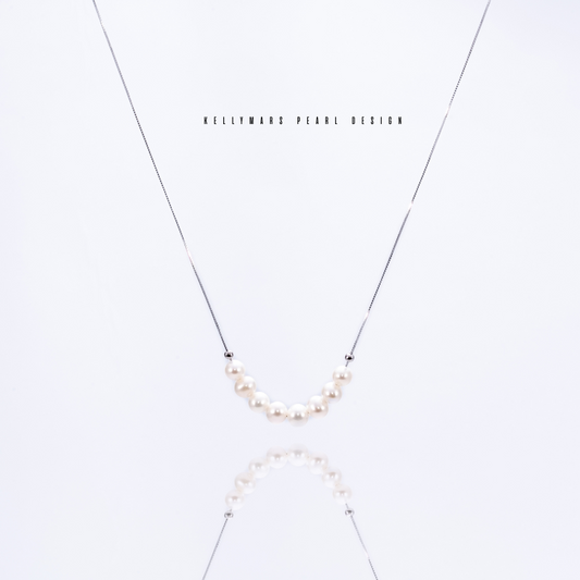 Seren – 7–7.5mm Natural Freshwater Pearl Necklace with Smile Design