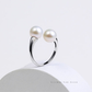 Halo – 8–8.5mm Designer Freshwater Aurora Pearl Open Adjustable Ring