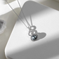 9mm-9.5mm Black Tahitian Custom Pearl Pendant Necklace - AAA Quality