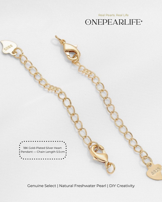 925 Silver & 18K Gold Vermeil Necklace/Bracelet Extender Chain | DIY Jewelry Making Supplies