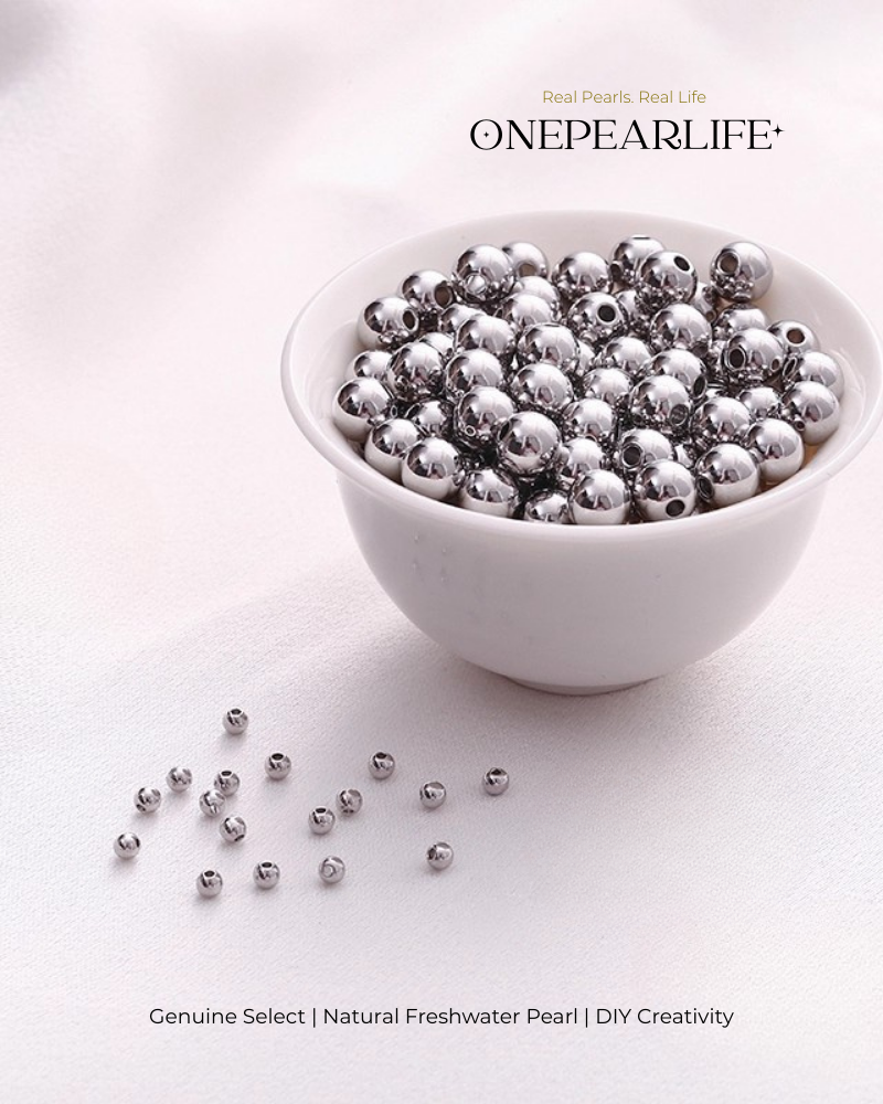 925 Silver & 18K Gold Vermeil Spacer Beads | DIY Jewelry Making Supplies（10 beads per pack）