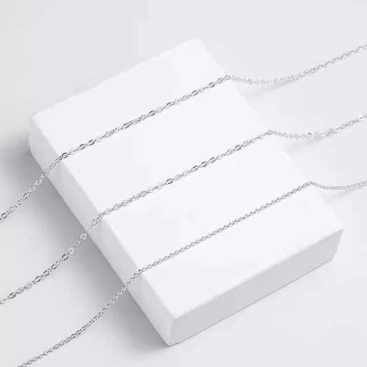 Stering Silver O Link Chain for Necklace & Bracelet （Loose Chain）