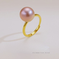 Muse – 9–9.5mm Natural Purple Edison Pearl Ring in 18K Gold Plated