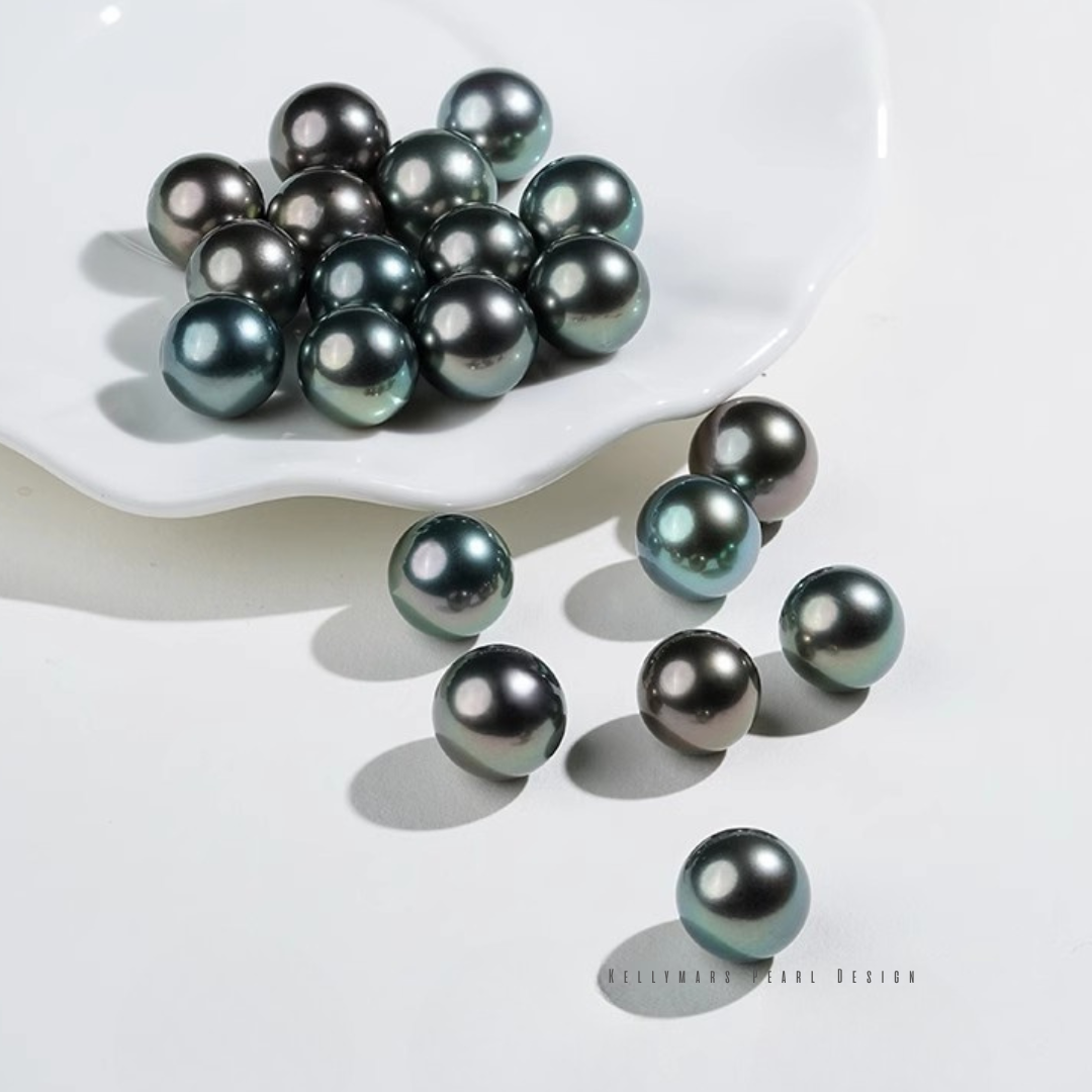 Serenith – 9–9.5mm 18K Solid White Gold Black Tahitian Pearl Pendant Necklace