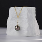 9mm-9.5mm 18K Solid Gold Black Tahitian Adjustable Pearl Necklace - AAA Quality