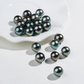 9mm-9.5mm 18K Solid Gold Black Tahitian Adjustable Pearl Necklace - AAA Quality