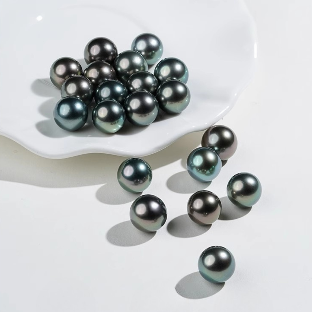 9mm-9.5mm 18K Gold Tahitian Adjustable Pearl Necklace- AAA Quality