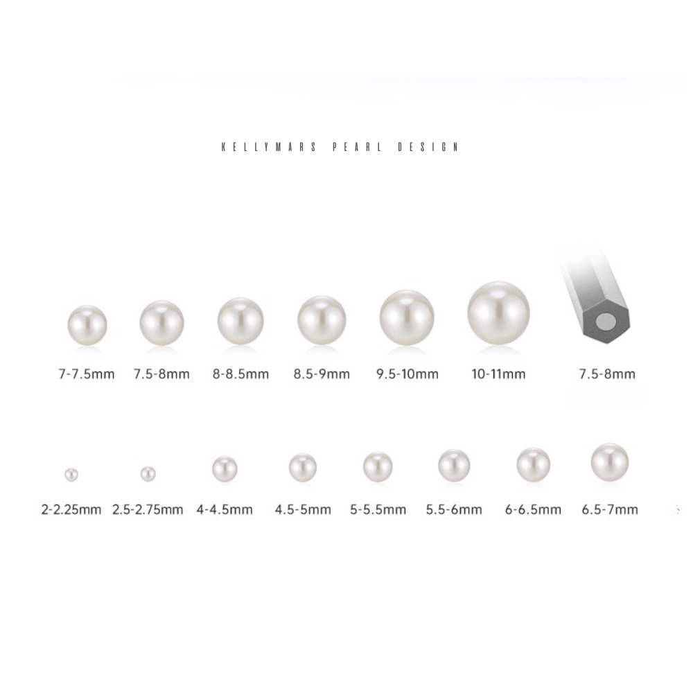 7mm-7.5mm Hypoallergenic 925 Sterling Silver Natural Freshwater Pearl Bracelet - AAA Quality