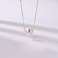 18K Solid Gold Minimalist Akoya Saltwater Pearl Pendant Necklace AAAA Quality（8.5mm-9mm）