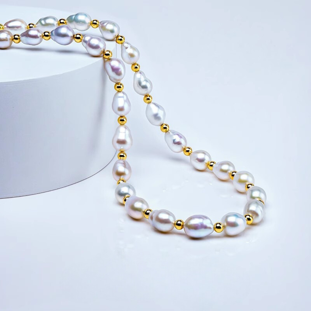 Vintage Baroque Pearl Necklace Choker - AAA Quality