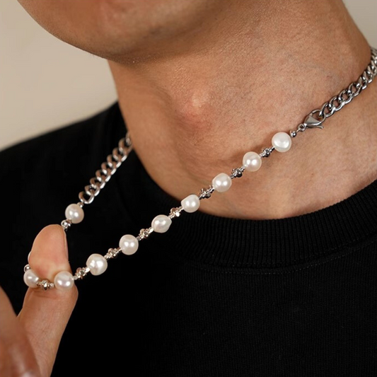 Baroque Pearl Necklace for Men