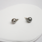 18K Platinum Black Tahitian Stud Earrings for Men Gift （Provide Certificate）