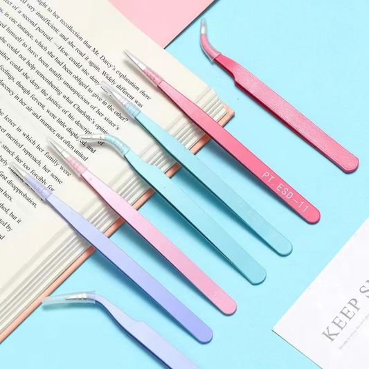 Colored Tweezers Set