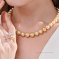 Eloura – 9–9.5mm Golden South Sea Pearl Necklace in 18K Solid Gold