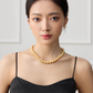 Eloura – 9–9.5mm Golden South Sea Pearl Necklace in 18K Solid Gold