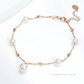 Elowen – 5–7.5mm Japanese Akoya Pearl Bracelet in 18K Rose Solid Gold