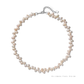 Stylish 18K gold plated necklace adorned with 3–4.5mm natural baroque pearls – the Faye collection