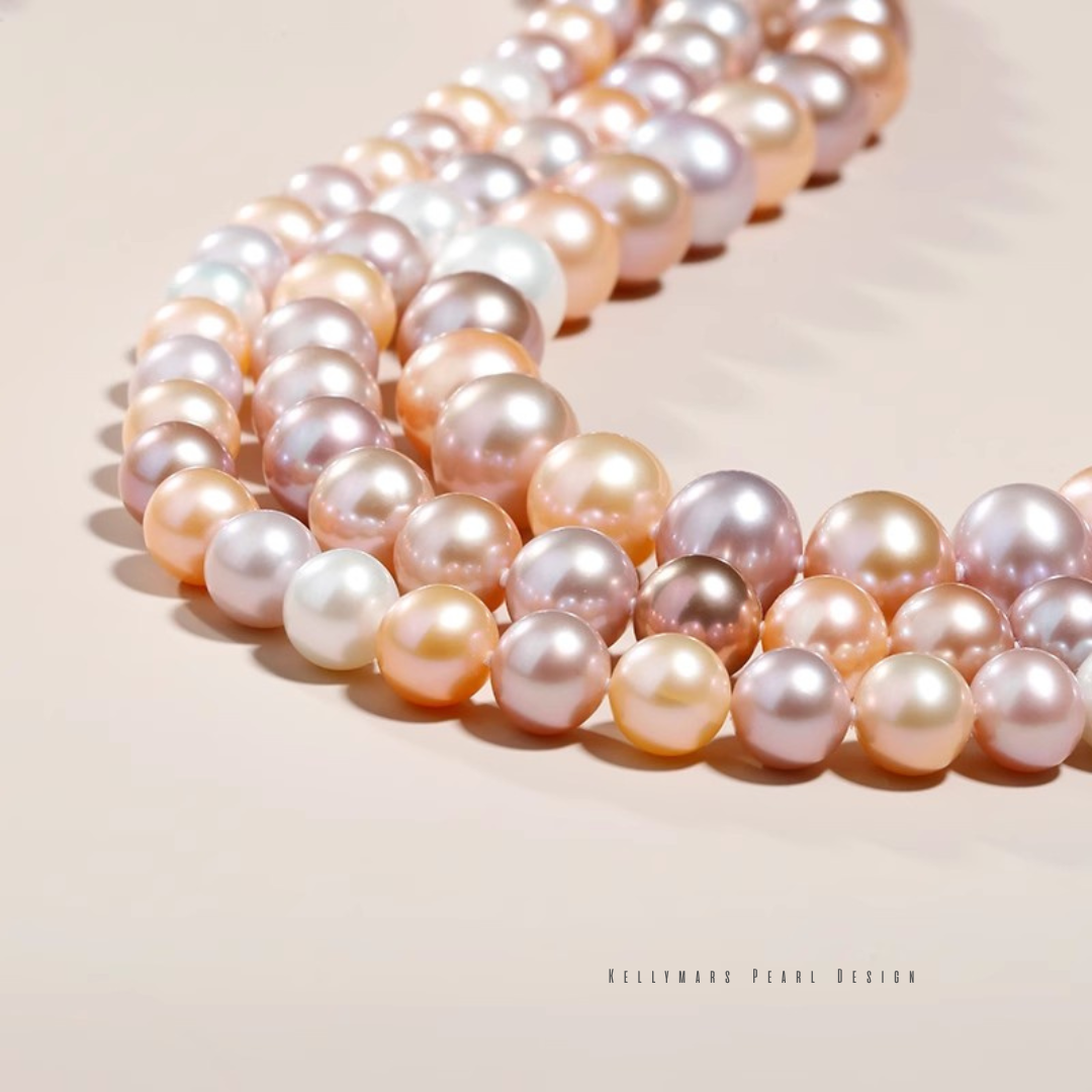 Joyee – 7–7.5mm Multicolor Freshwater Pearl Necklace with 18K Gold Plating