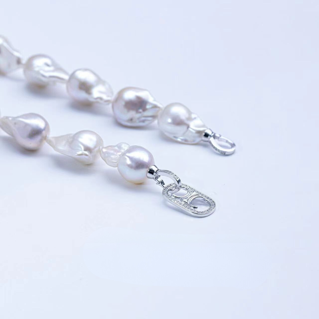 Large Baroque Pearl Necklace AAA Quality