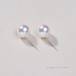 Real Japanese Akoya pearl stud earrings in 925 silver, minimalist and dainty pearl jewelry for everyday wear or gift.