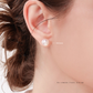 Real Japanese Akoya pearl stud earrings in 925 silver, minimalist and dainty pearl jewelry for everyday wear or gift.