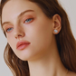 7mm-9mm High-quality 18K Gold Plated Natural Baroque Pearl Stud Earrings - AAA Quality
