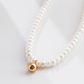 Mini Simple Gold Pearl Choker Necklace