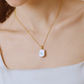 12mm-14mm 18K Solid Gold Minimalist Baroque Pearl Necklace Pendant - AAA Quality