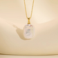 12mm-14mm 18K Solid Gold Minimalist Baroque Pearl Necklace Pendant - AAA Quality