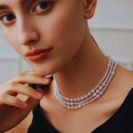 Minimalist Design Oval Freshwater Pearl Multi-Wear Long Necklace - AAA Quality